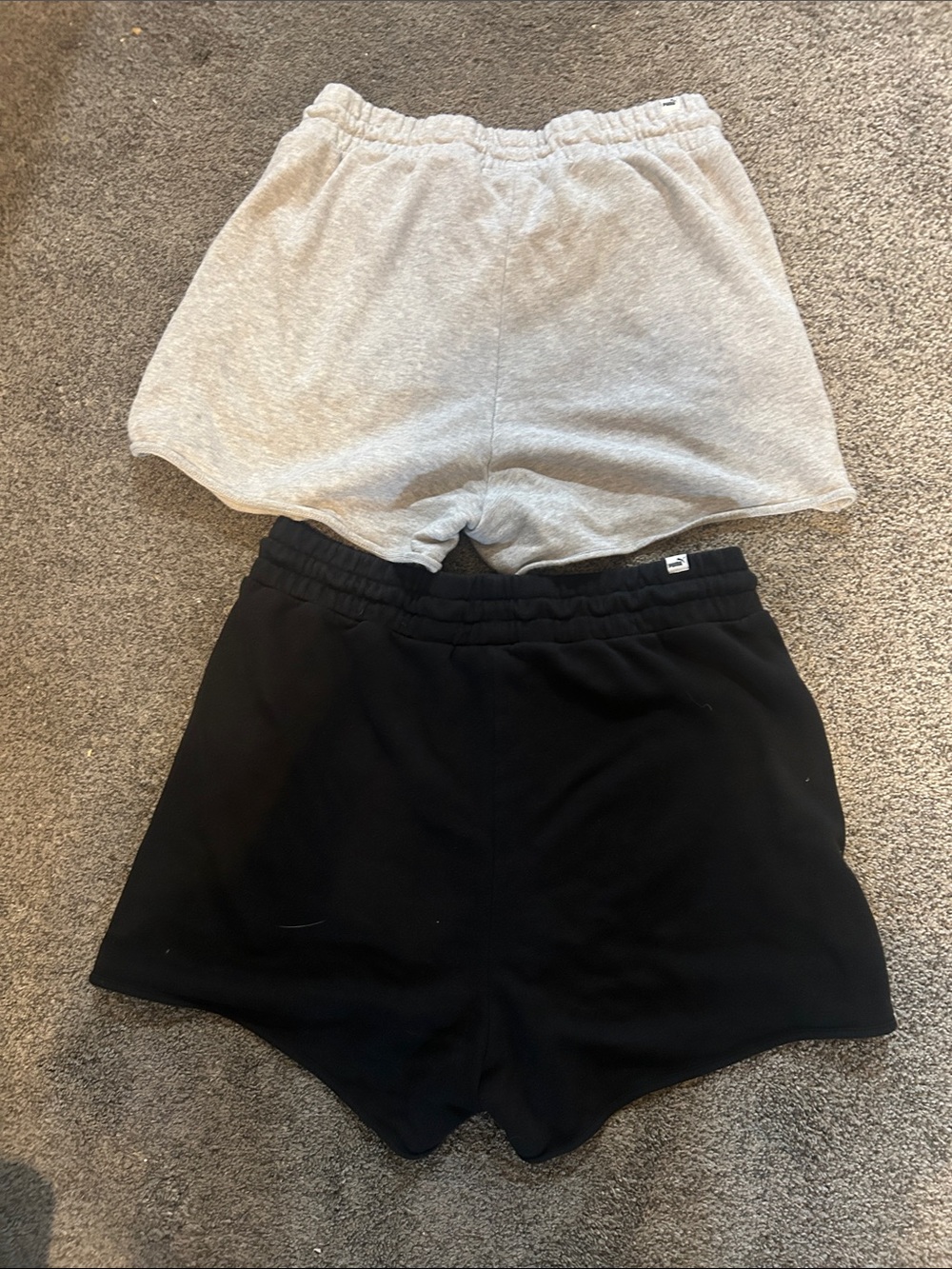2 Puma Women's Light Gray and Black Athletic Shorts Set - Picture 7 of 8